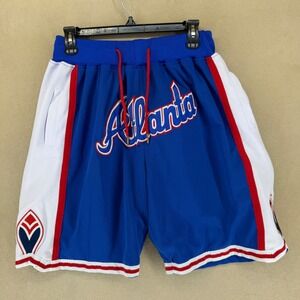Just Don Atlanta Braves Basketball Shorts Royal Blue White Red Men's 2XL